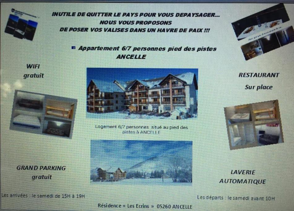 Appart Tres Ensoleille 5-6 Pers Au Pied Des Pistes Ancelle Exterior photo